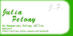 julia pelvay business card